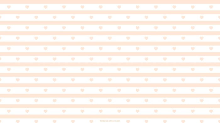 Pastel Striped Background with Hearts for PPT PowerPoint