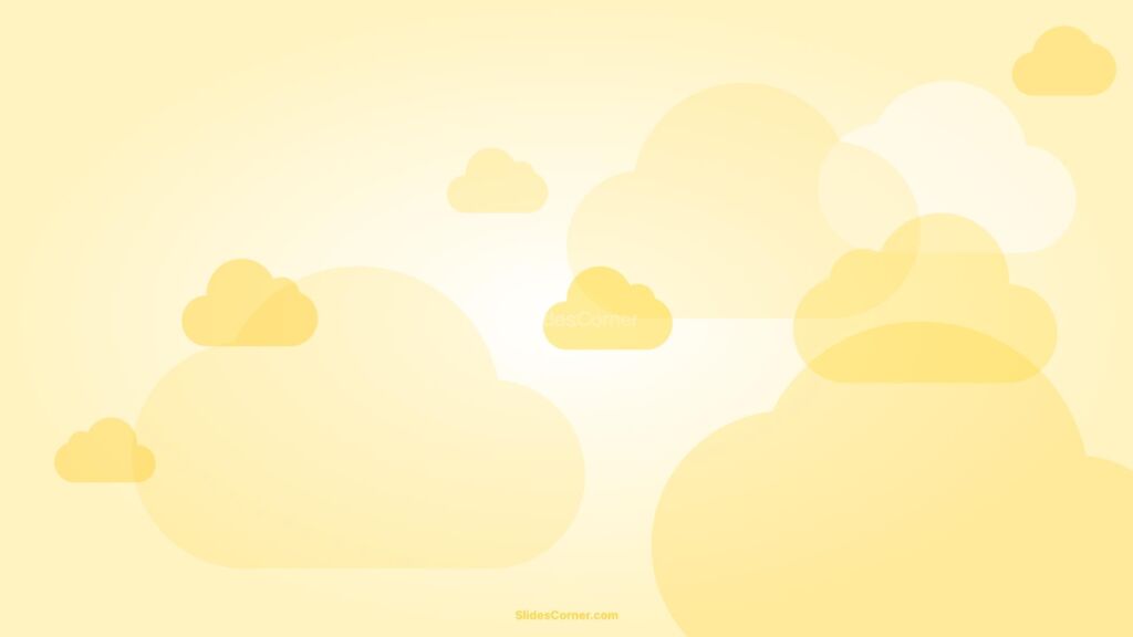 Yellow Clouds on Pastel Gradient PPT Background