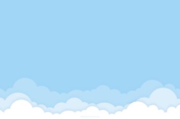 Baby Blue Clouds and Stars PPT Background Design