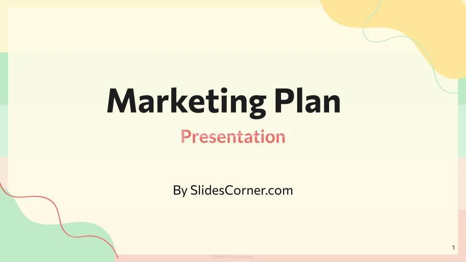 Colorful Pastel Marketing Plan Professional PPT Template by SlidesCorner.com