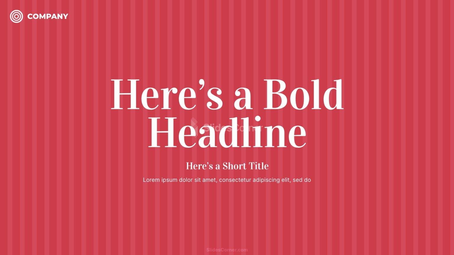 Red Pastel Plain Stripes PowerPoint Background Aesthetic — SlidesCorner