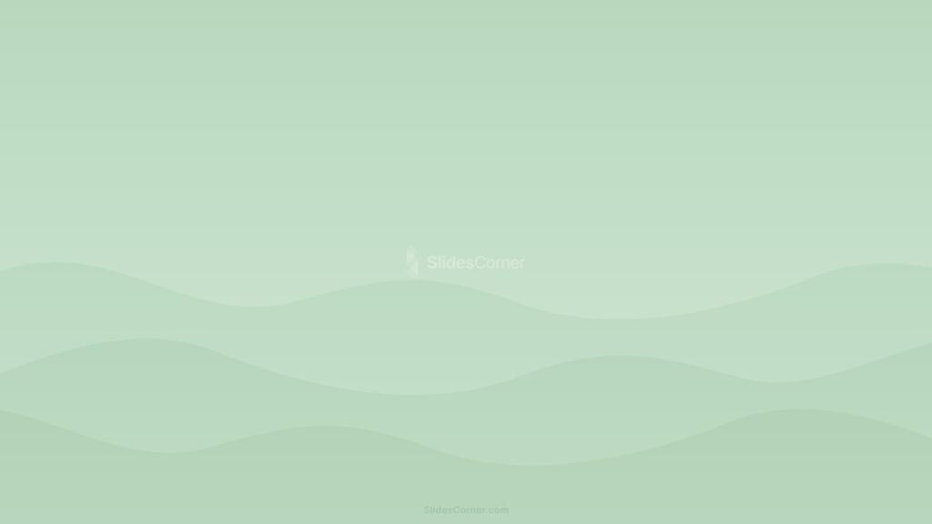 Pastel Green Organic Waves Gradient PPT Background