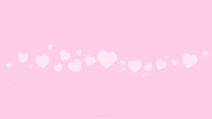 Pink Hearts With Soft Waves PPT Background
