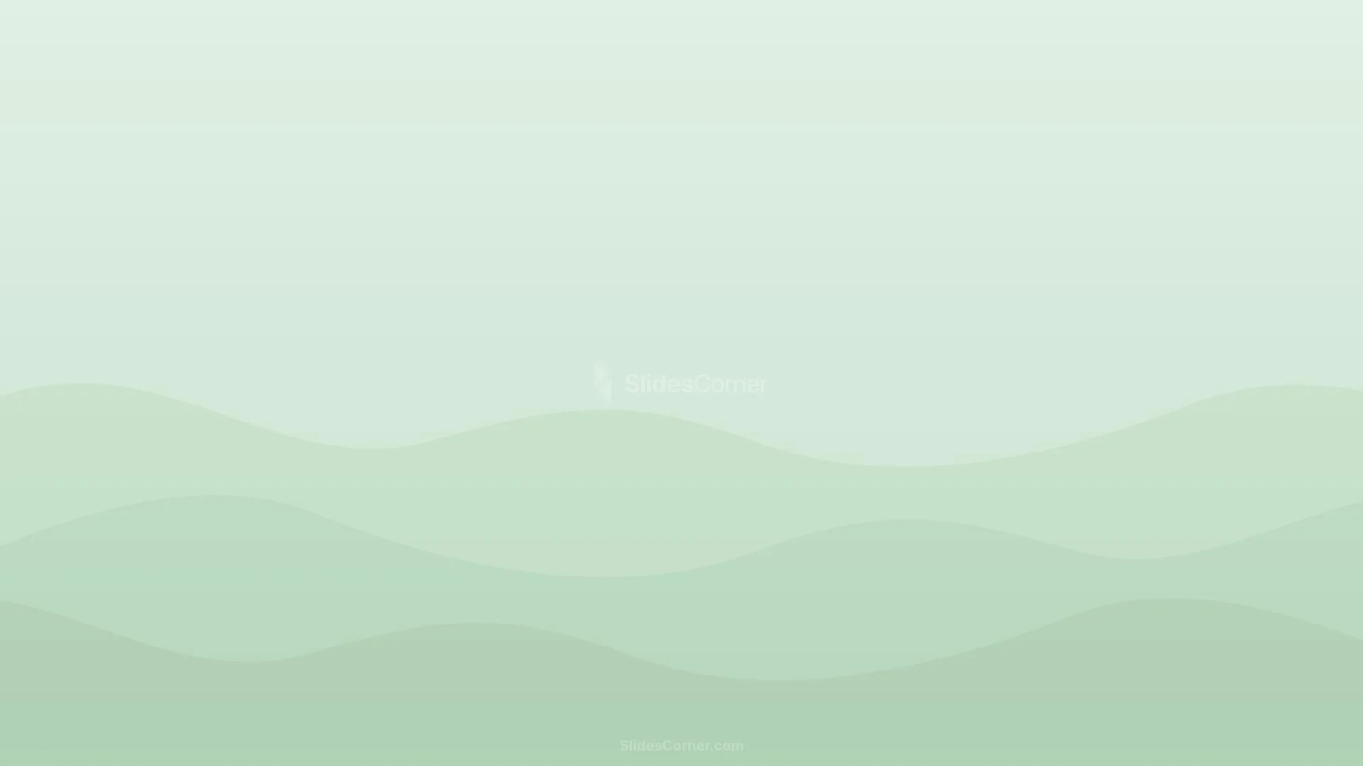 Pastel Green Organic Waves Gradient PPT Background by SlidesCorner.com