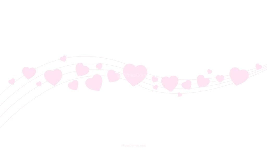 Pink Hearts With Soft Waves PPT Background