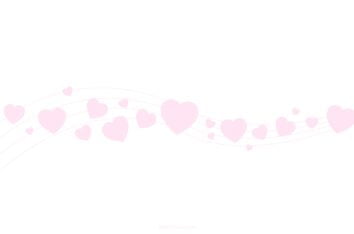 Pink Hearts with Soft Waves PPT Background by SlidesCorner.com