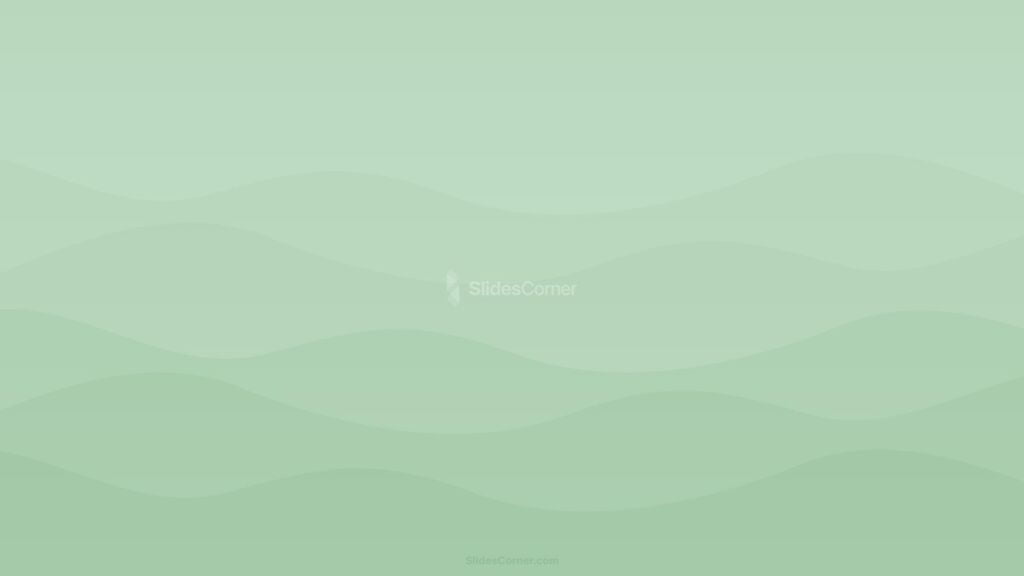Pastel Green Organic Waves Gradient PPT Background
