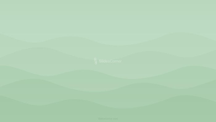 Pastel Green Organic Waves Gradient PPT Background
