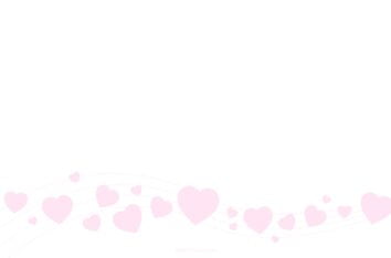 Pink Hearts with Soft Waves PPT Background by SlidesCorner.com