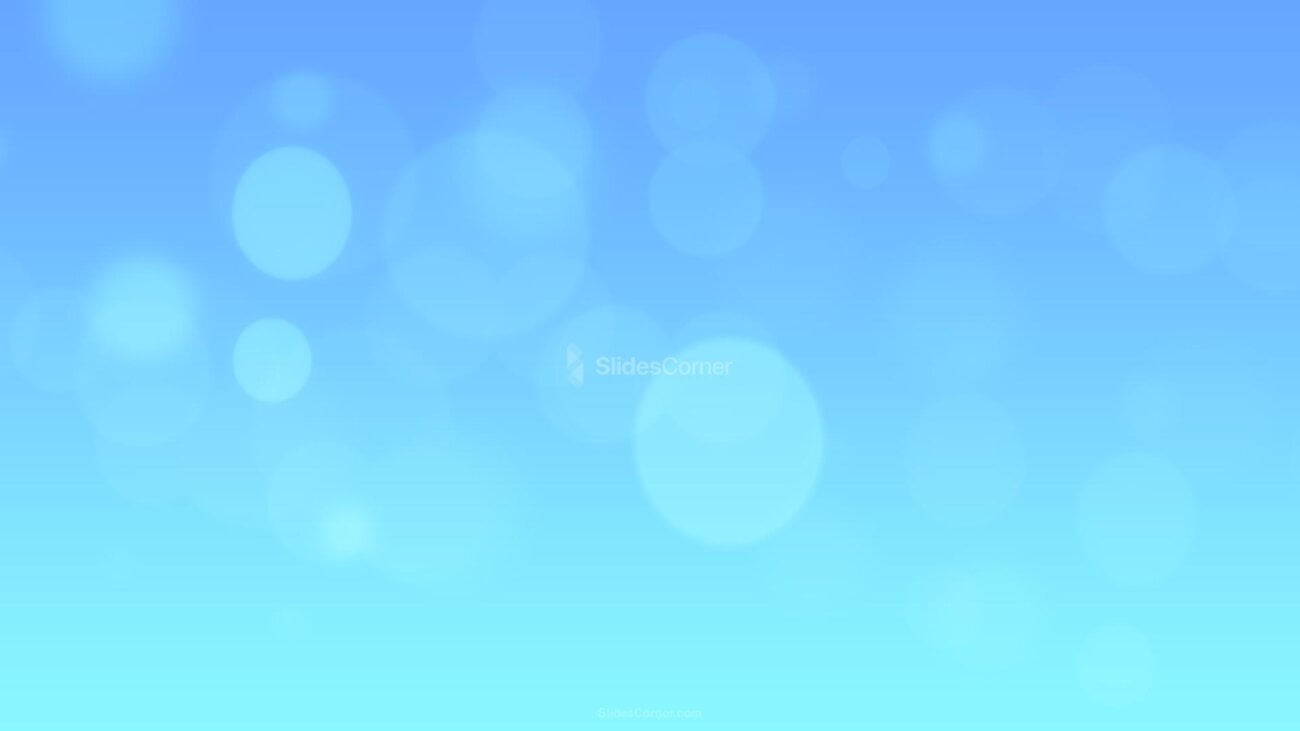 01 - Bokeh Effect Gradient Light Blue Background by SlidesCorner.com