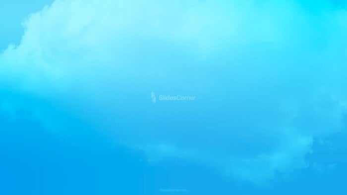 Sky With Cloud Formations in Light Blue Background - SlidesCorner