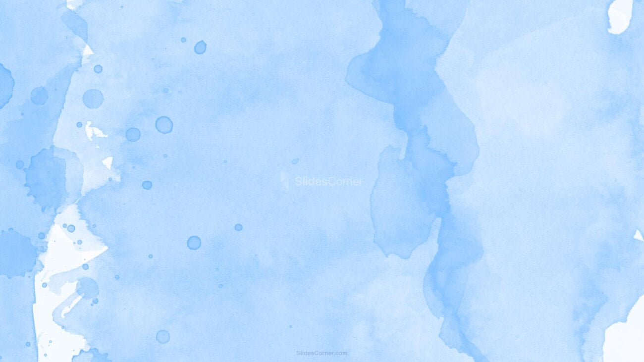 01 - Watercolor Paint Effect Light Blue Background by SlidesCorner.com