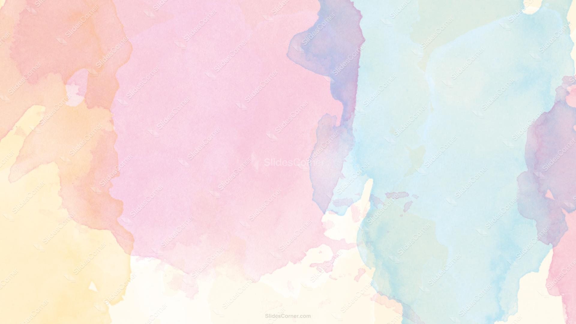 Aesthetic Watercolor Background for PPT and Google Slides — SlidesCorner