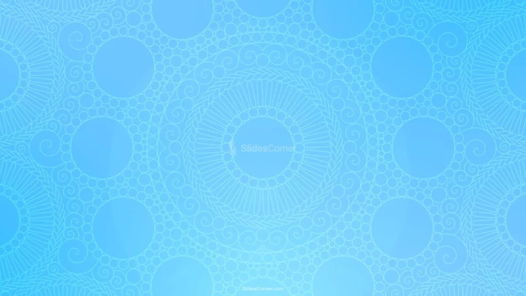 Light Blue Background With Mandalas for PPT Google Slides