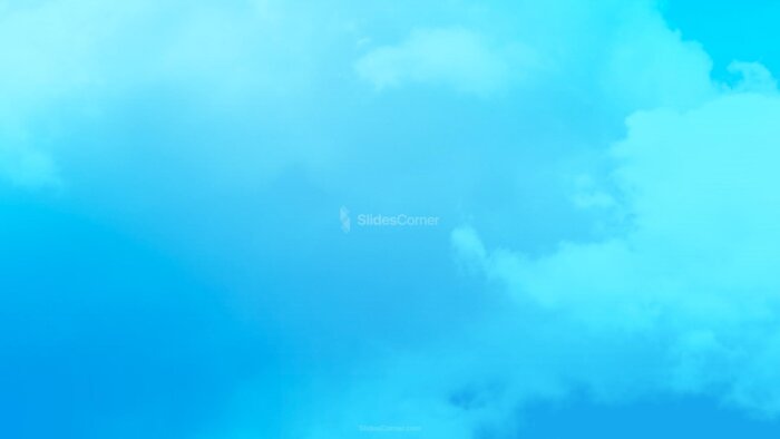 Sky With Cloud Formations in Light Blue Background - SlidesCorner