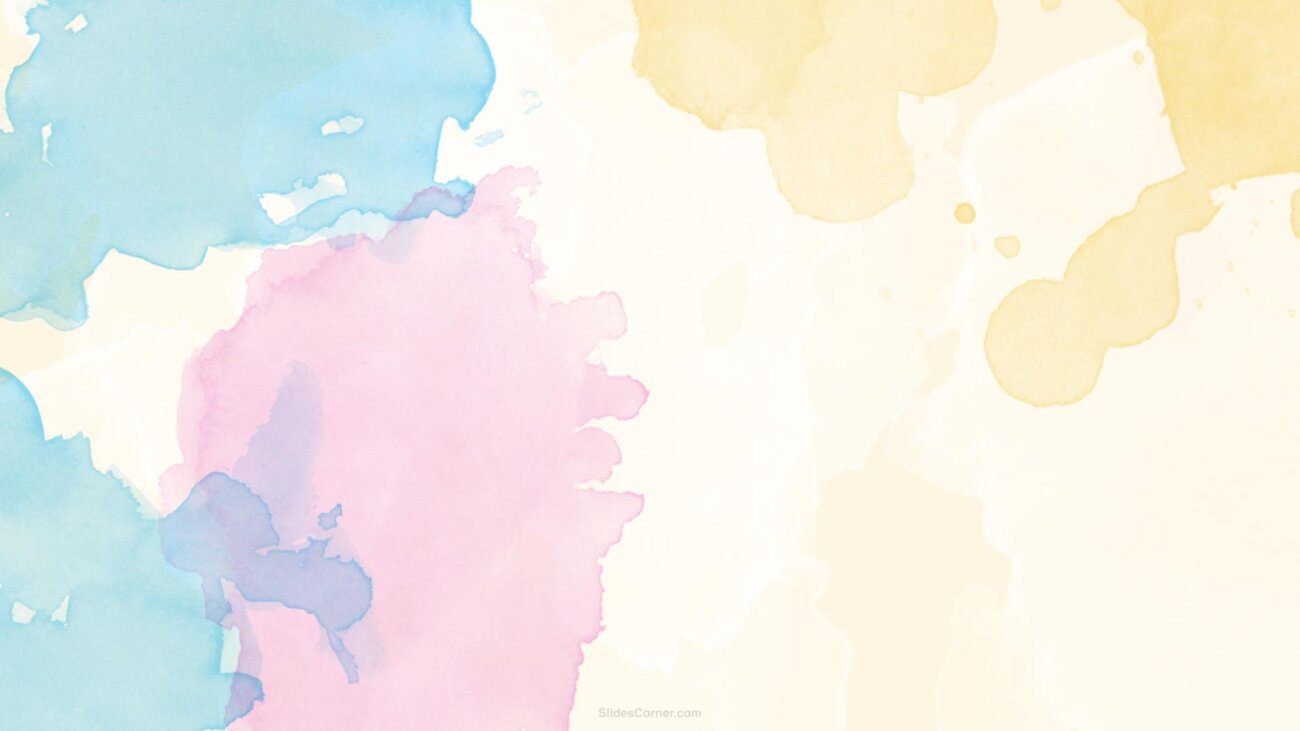 02 - Watercolor Paint Texture Pastel Colors Background by SlidesCorner.com