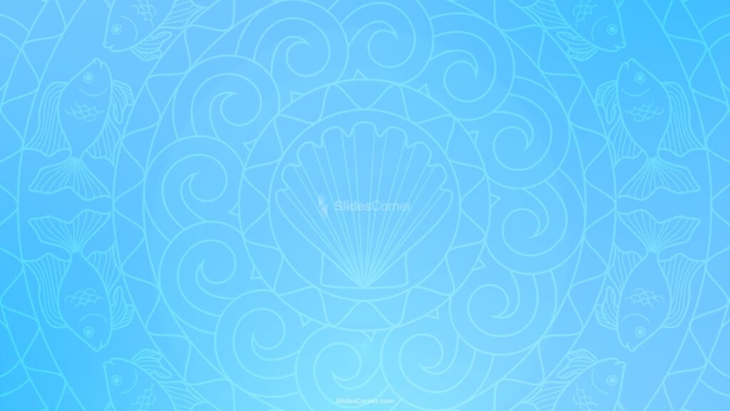 Light Blue Background With Mandalas for PPT Google Slides