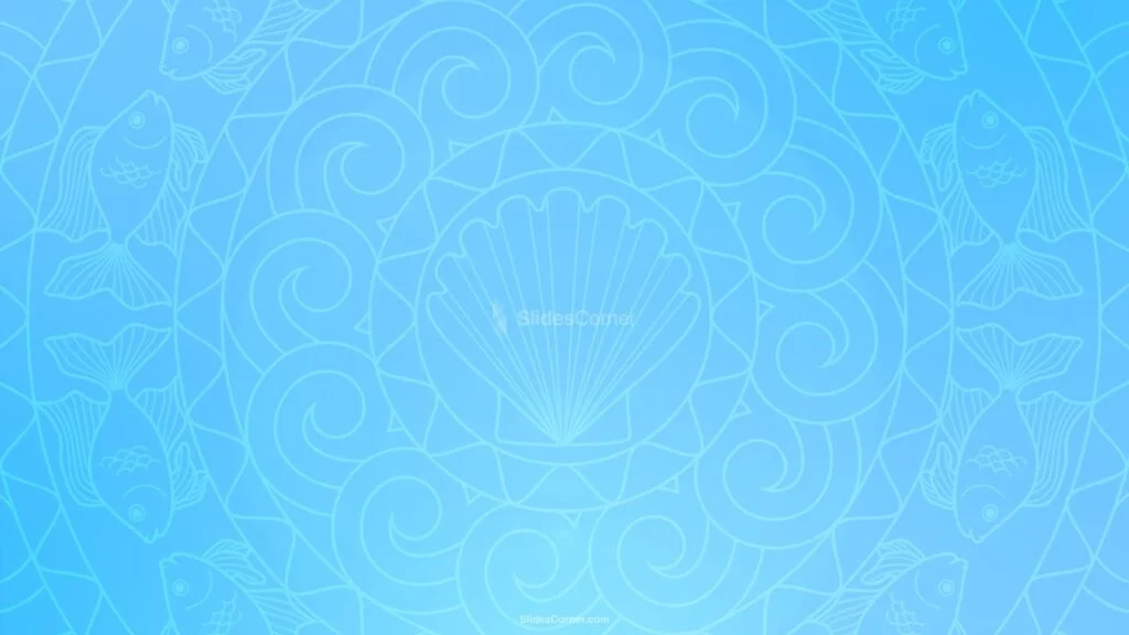 Light Blue Background With Mandalas for PPT Google Slides