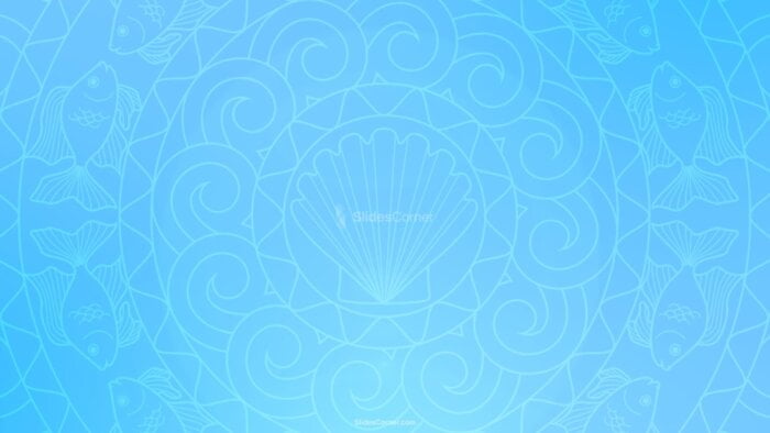 Light Blue Background With Mandalas for PPT Google Slides