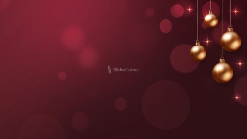 Red and Gold Christmas Background with Delicate Decorations