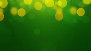 Green PPT Background with Golden Bokeh Lights for Christmas and New Year by SlidesCorner.com