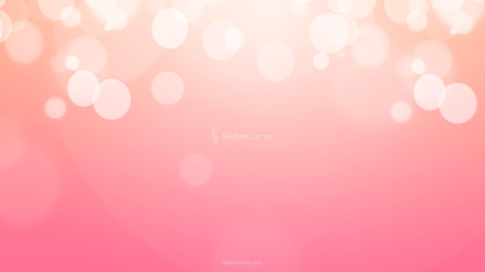 Pink Background Pastel with Bokeh Lights Decoration - SlidesCorner
