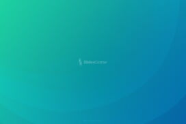 Green Gradient Background with Abstract Waves for PPT