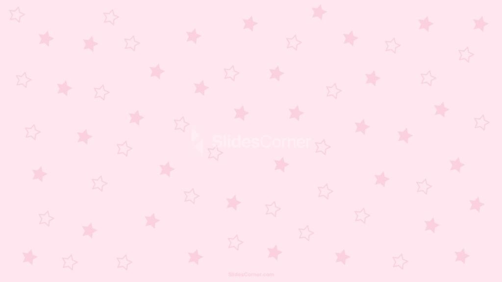 Pink Google Slides Background with Star Shapes