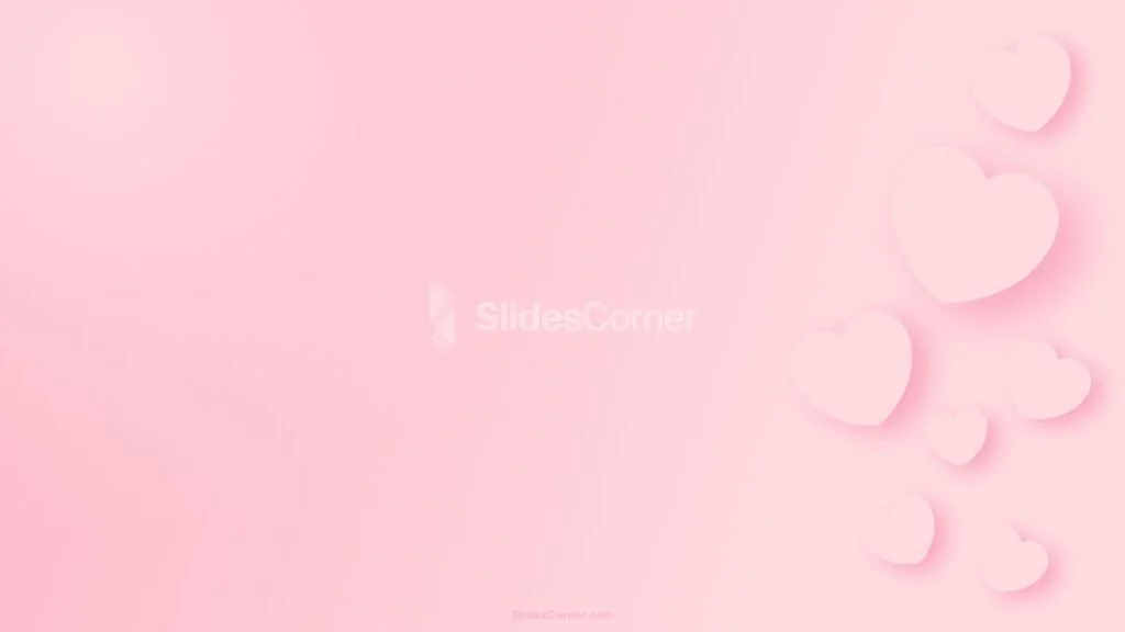 Valentines Day Background Pink Hearts Free for Powerpoint PPT