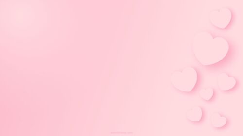 Valentines Day Background Pink Hearts Free for Powerpoint PPT Wallpaper