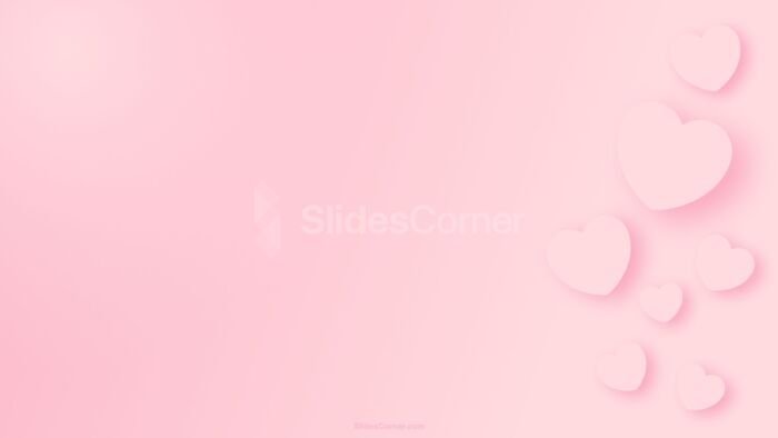 Valentines Day Background Pink Hearts Free for Powerpoint PPT Wallpaper