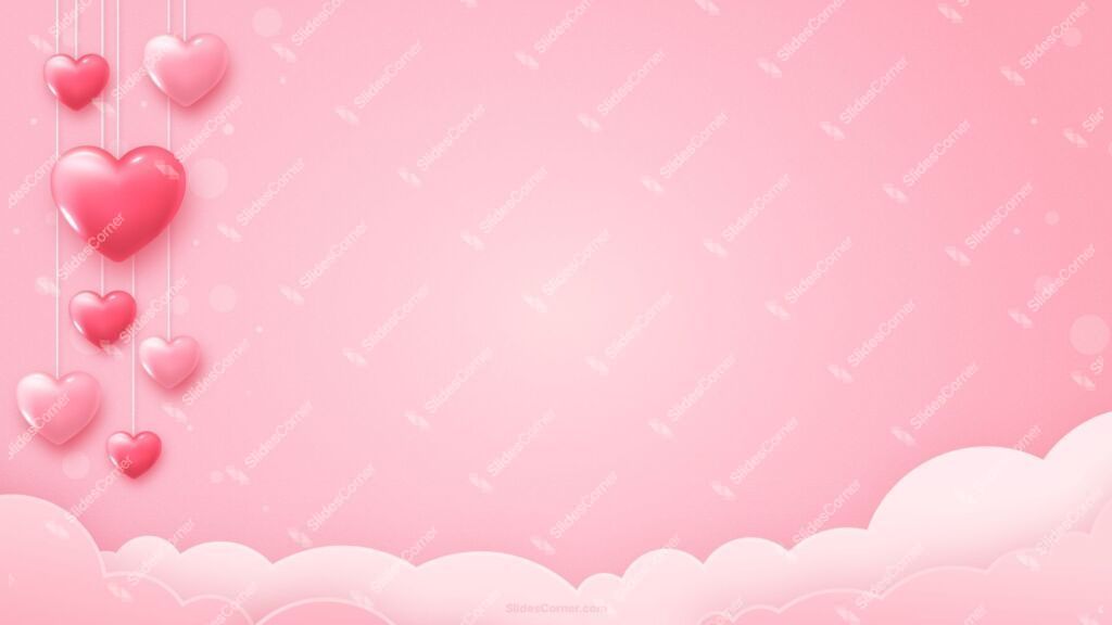 Valentines Day Background with Pink Hearts for PPT or Wallpaper Valentines Day Background with Pink Hearts for PPT or Wallpaper