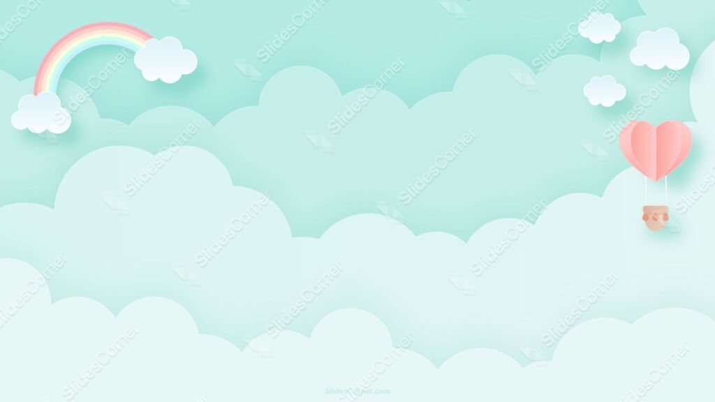 Aesthetic Pastel Cute PowerPoint Background with Rainbow Aesthetic Pastel Cute PowerPoint Background with Rainbow