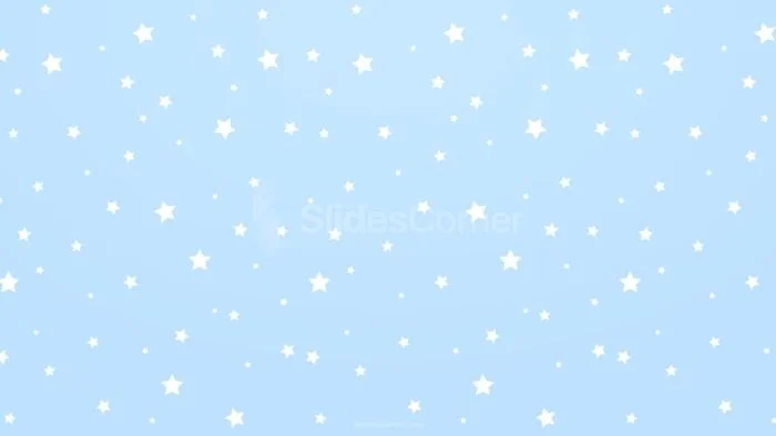 Baby Blue Background with Stars for PowerPoint Google Slides