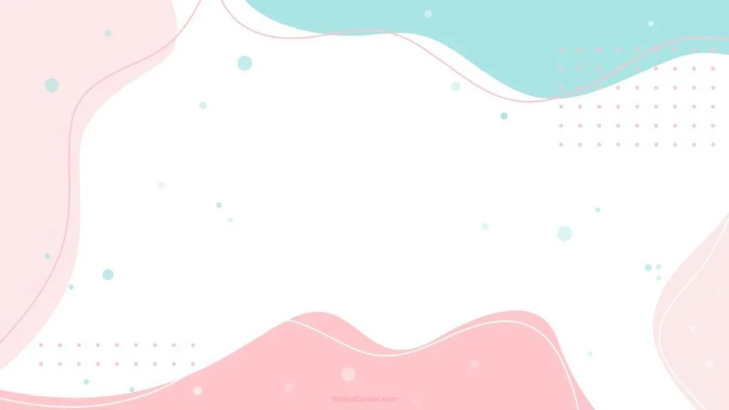 Pastel Cute PowerPoint Background with Abstract Pink Organic Shapes