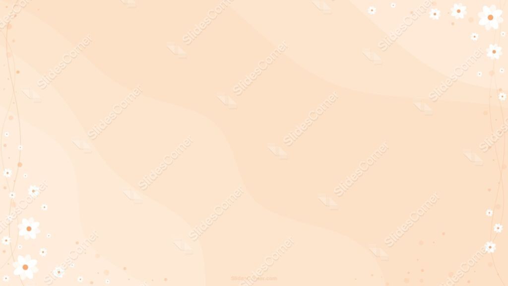 Springtime PowerPoint Background with Orange Flowers Springtime PowerPoint Background with Orange Flowers