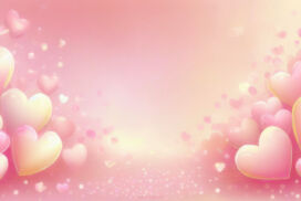 Aesthetic Valentines Day Background with Charming Pink Hearts