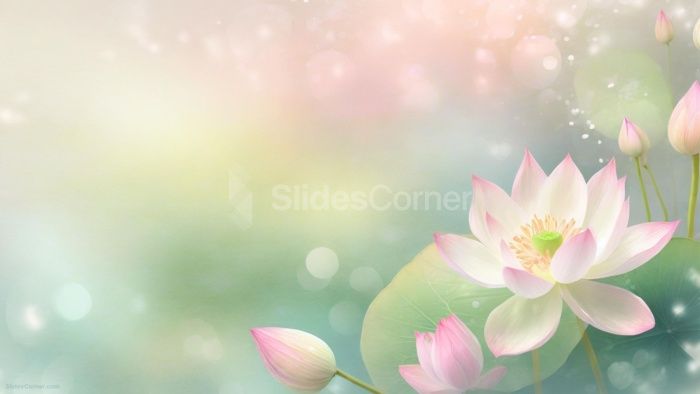 Powerpoint Background Spring with Aesthetic Tuberose Flowers