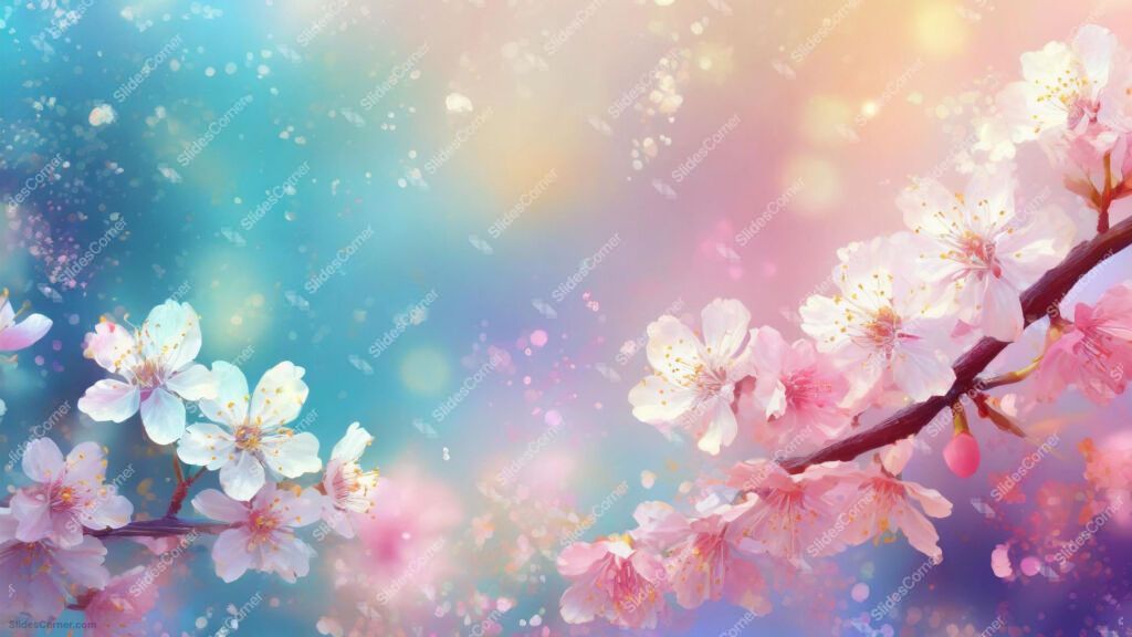 Powerpoint Background Spring with Magical Pink Cherry Blossoms Powerpoint Background Spring with Magical Pink Cherry Blossoms