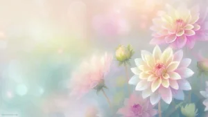 Powerpoint Background Spring with Pink Dahlia Flowers by SlidesCorner.com - Backgrounds and Wallpapers