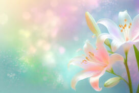 Powerpoint Background Spring with Stunning Lily Flowers