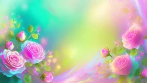Powerpoint Background Spring with Vibrant Pink Roses by SlidesCorner.com - Backgrounds and Wallpapers