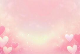 Valentines Day Background Bokeh with Vibrant Pink Hearts