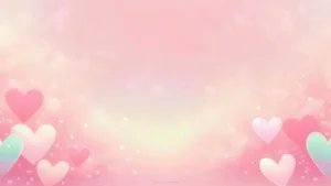 Valentines Day Background Bokeh with Vibrant Pink Hearts