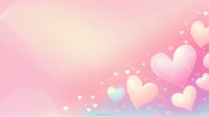 Valentines Day Background with Sweet Colorful Hearts in the Corner by SlidesCorner.com - Backgrounds and Wallpapers