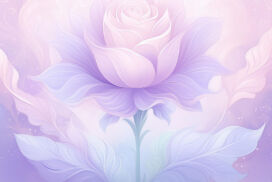 Aesthetic Light Purple Background with Big Flower