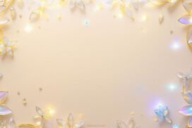 Slides Background Aesthetic Crystal and Gold Jewelry for PPT