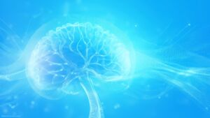 Wallpaper Mental Health Powerpoint Background with Brain by SlidesCorner.com