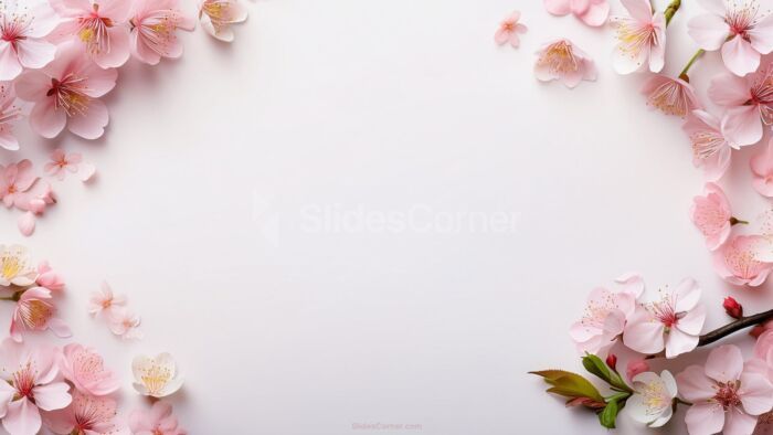 Cherry Blossom Background for PPT, Google Slides, Wallpaper