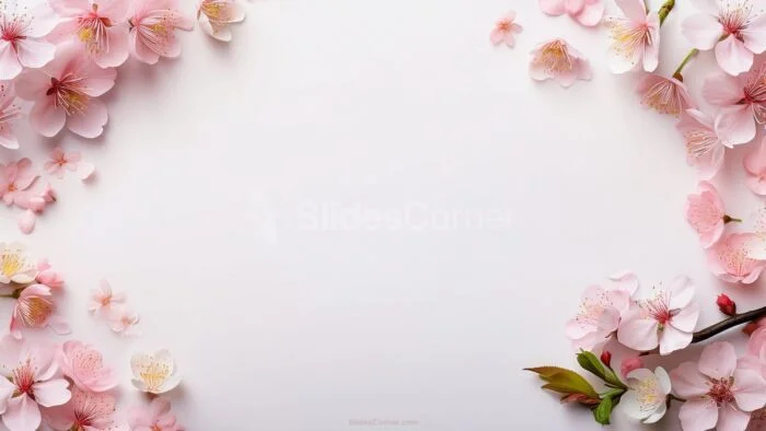 Cherry Blossom Background for PPT, Google Slides, Wallpaper